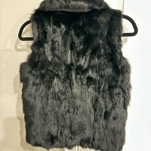 Surell Rabbit Fur Vest Kids Size M